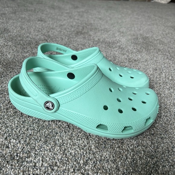 CROCS Shoes - Crocs Adult Classic Clog Slip-On Shoes Size US Women 9/Men 7 Mint Green Aqua $55